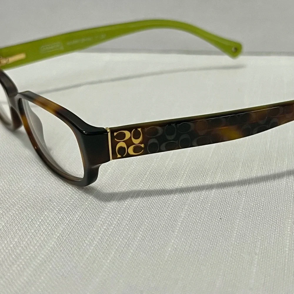 Coach HC 6001 Emily Tortoise Lime Green Eyeglass Frames with Case HC6001